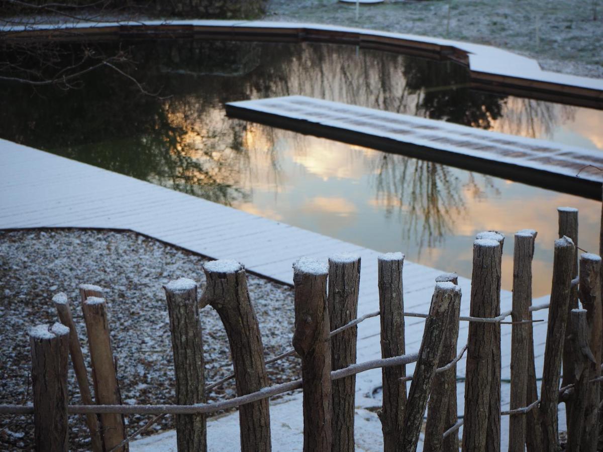 Maison Terre Les Cabanes De Fallot - Sauna Bain-Froid Piscine Naturelle L'isle-Bouzon ภายนอก รูปภาพ