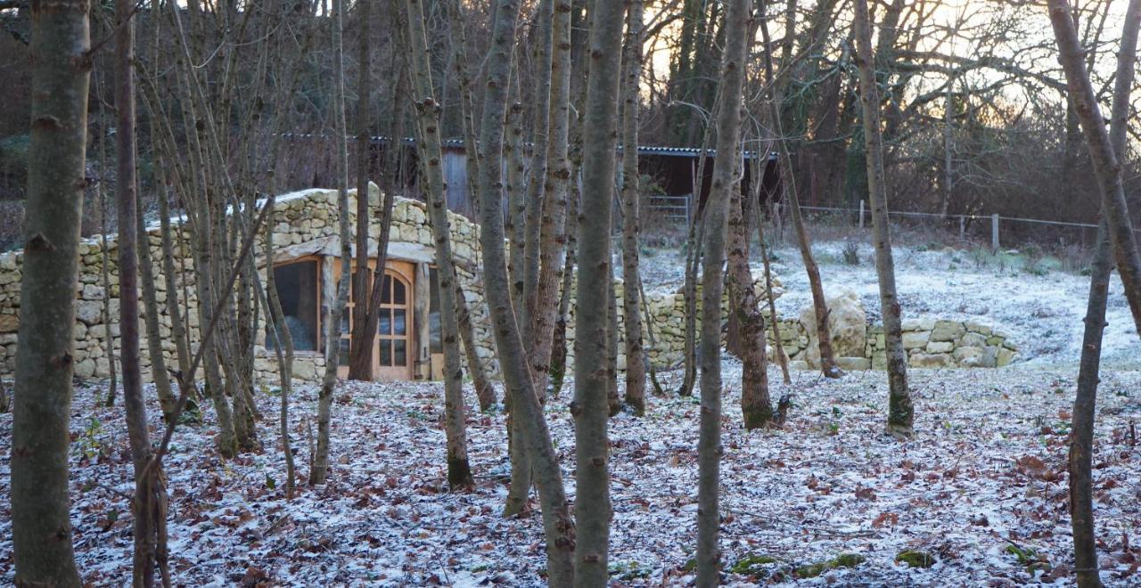 Maison Terre Les Cabanes De Fallot - Sauna Bain-Froid Piscine Naturelle L'isle-Bouzon ภายนอก รูปภาพ